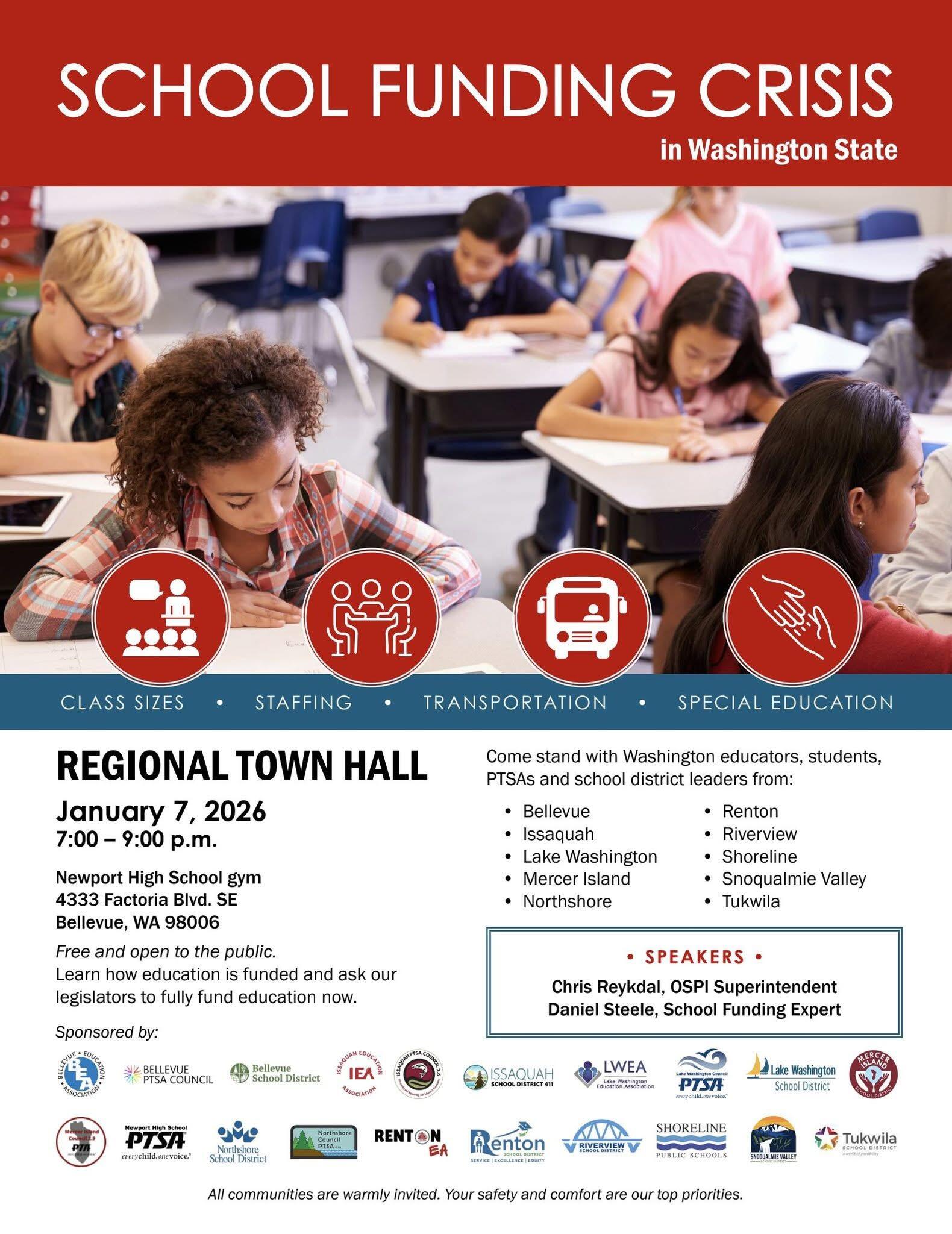 Poster: Regional Town Hall on Education Funding 